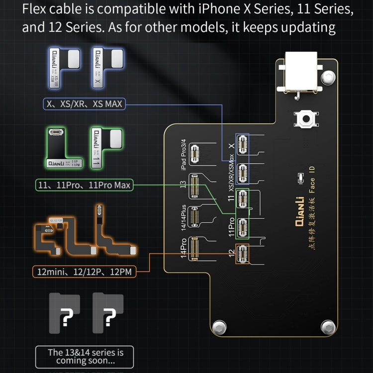 Carte de récupération et d'activation spécialisée QianLi iCopy Plus pour iPhone X à 14