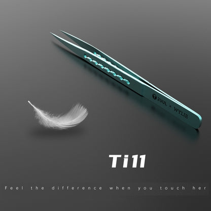 Pincettes à pointe droite en alliage de titane 2UUL & WYLIE Ti11