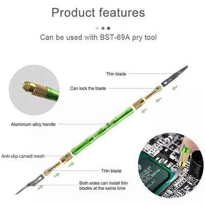 MEILLEUR BST-69A + puce CPU pour enlever la colle, outils couteau à découper bricolage