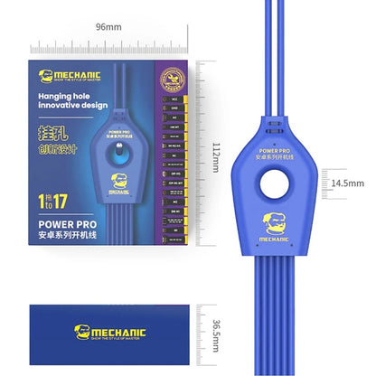 Câble de test d'alimentation pour téléphone portable Mechanic Power Pro 17 en 1 pour Android