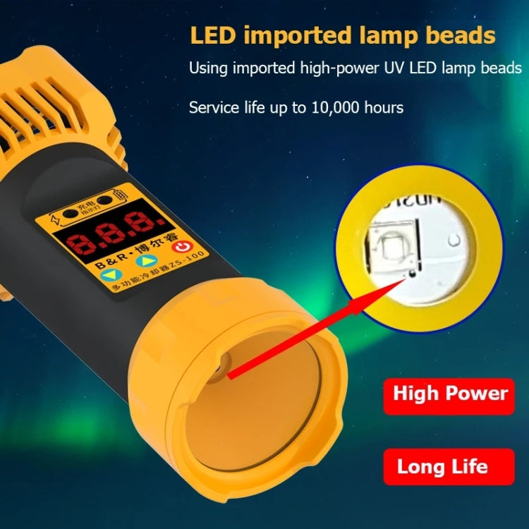 B&R ZS-100 Lampe à polymérisation UV 2 en 1 + Outil de réparation du refroidisseur de ventilateur