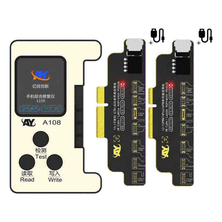 Programmeur de réparation de batterie à matrice de points multifonction AY A108 pour iPhone 8-14 Pro Max