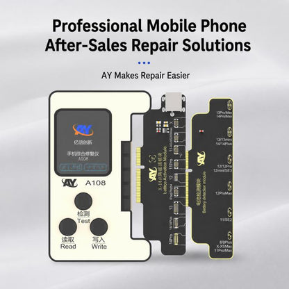 Programmeur de réparation de batterie à matrice de points multifonction AY A108 pour iPhone 8-14 Pro Max