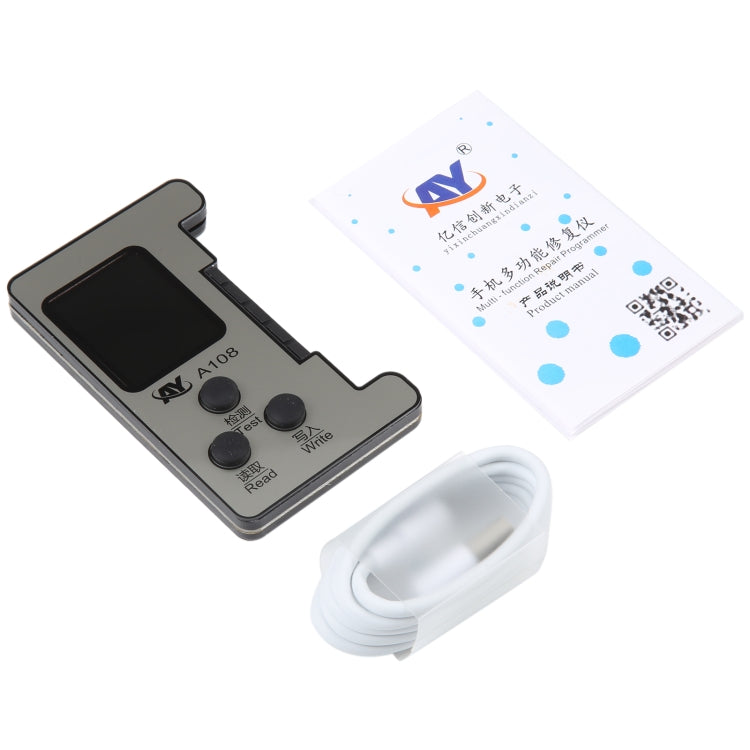 Programmeur de réparation de batterie à matrice de points multifonction AY A108 pour iPhone 8-14 Pro Max