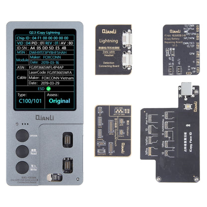 Pour iPhone 6 - 14 Pro Max 5 en 1 Qianli iCopy Plus 2.2 Ensemble de programmeur de détection de réparation, Prise : US, 5 in 1