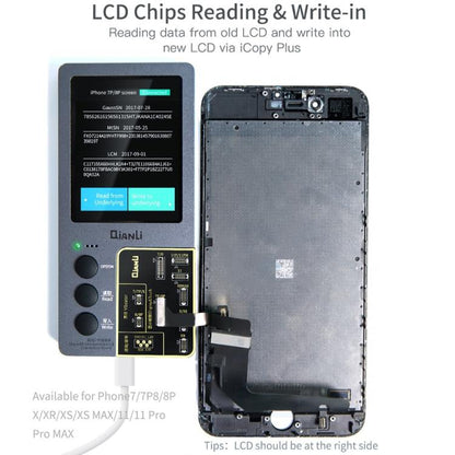 Pour iPhone 6 - 14 Pro Max 5 en 1 Qianli iCopy Plus 2.2 Ensemble de programmeur de détection de réparation, Prise : US, 5 in 1