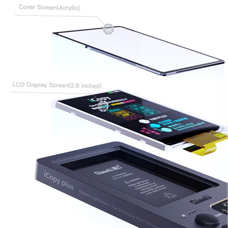 Pour iPhone 6 - 14 Pro Max 5 en 1 Qianli iCopy Plus 2.2 Ensemble de programmeur de détection de réparation, Prise : US, 5 in 1