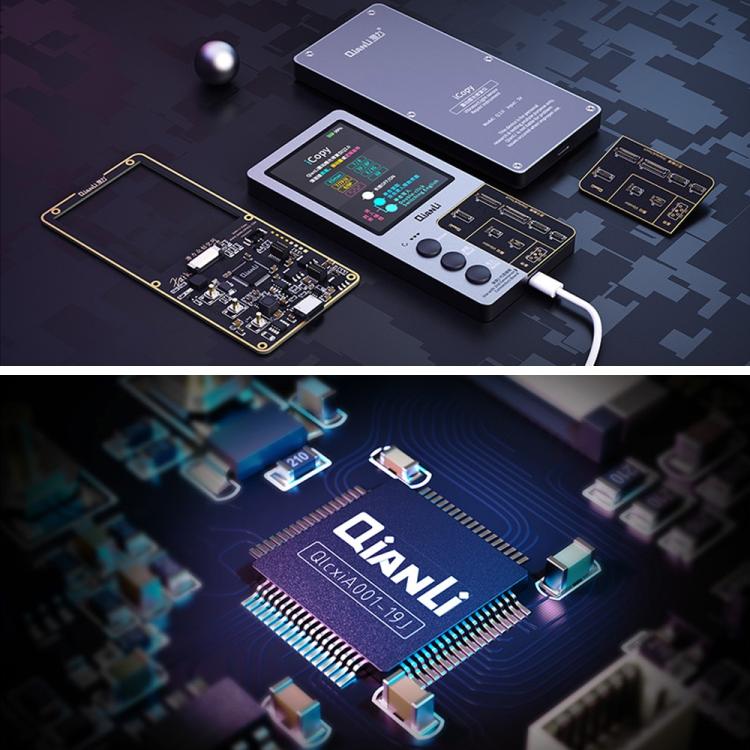 Pour iPhone 6 - 14 Pro Max 5 en 1 Qianli iCopy Plus 2.2 Ensemble de programmeur de détection de réparation, Prise : US, 5 in 1