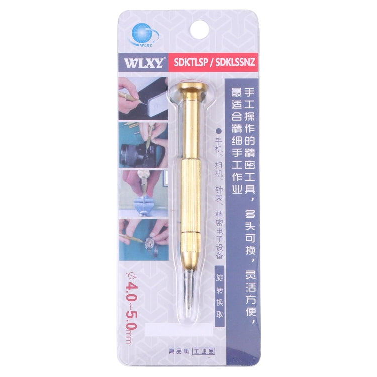 WLXY WL800 Tournevis de réparation à poignée en cuivre à pointe croisée, diamètre du lot de 4 mm