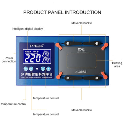Plate-forme de dessoudage intelligente multifonctionnelle PPD pour iPhone 11 à 14 Pro Max, prise américaine, US Plug