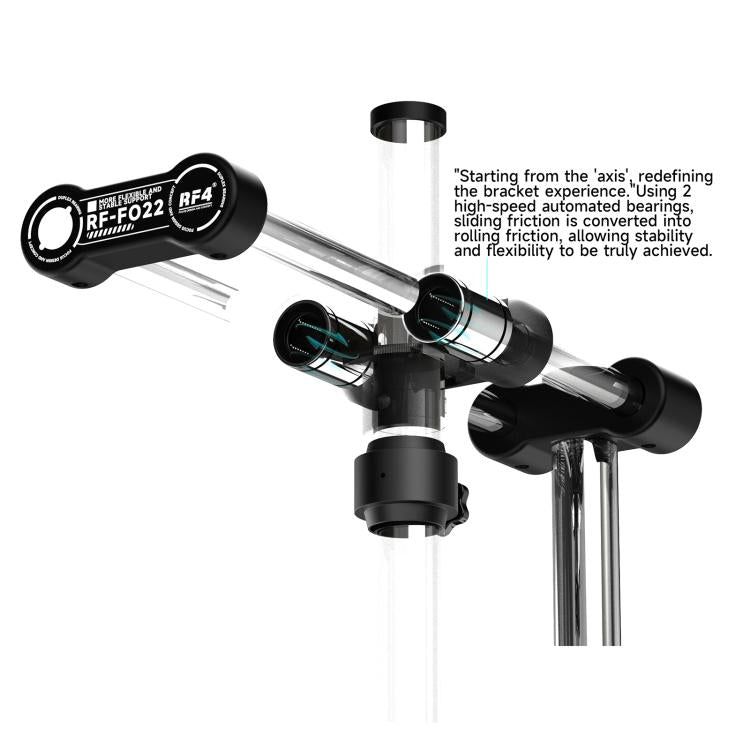 Support de microscope universel à double bras réglable et rotatif à 360° RF4 RF-FO22, RF4 RF-FO22