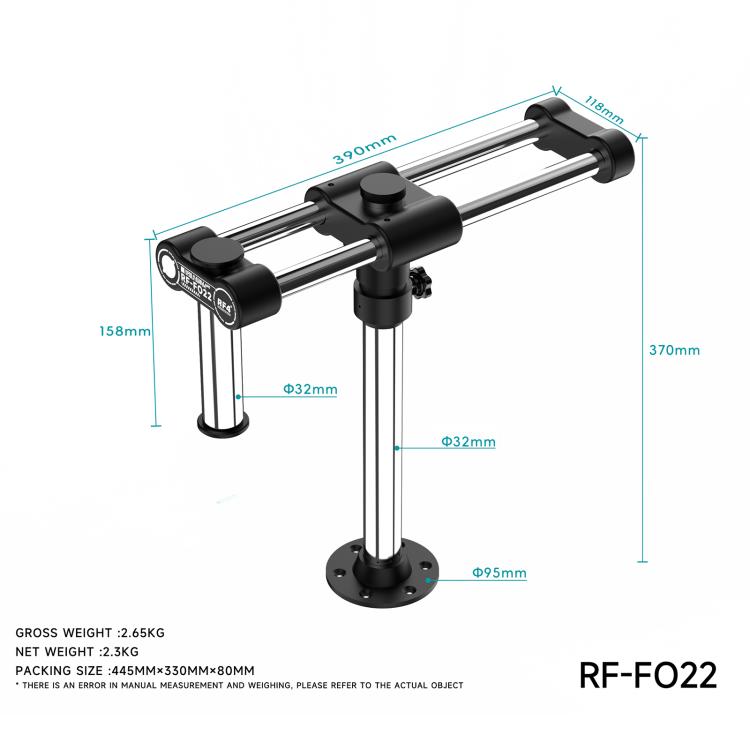 Support de microscope universel à double bras réglable et rotatif à 360° RF4 RF-FO22, RF4 RF-FO22