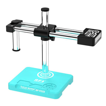Support de microscope à bras oscillant à double axe réglable à 360 degrés RF4 RF-FO33 avec base pour la plupart des microscopes, RF4 RF-FO33