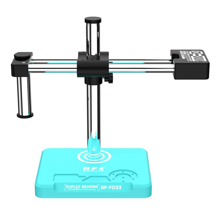 Support de microscope à bras oscillant à double axe réglable à 360 degrés RF4 RF-FO33 avec base pour la plupart des microscopes, RF4 RF-FO33