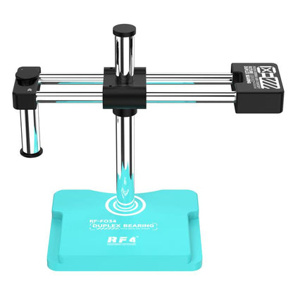Support de microscope à bras oscillant à double axe réglable à 360 degrés RF4 RF-FO34 avec base pour la plupart des microscopes, RF4 RF-FO34