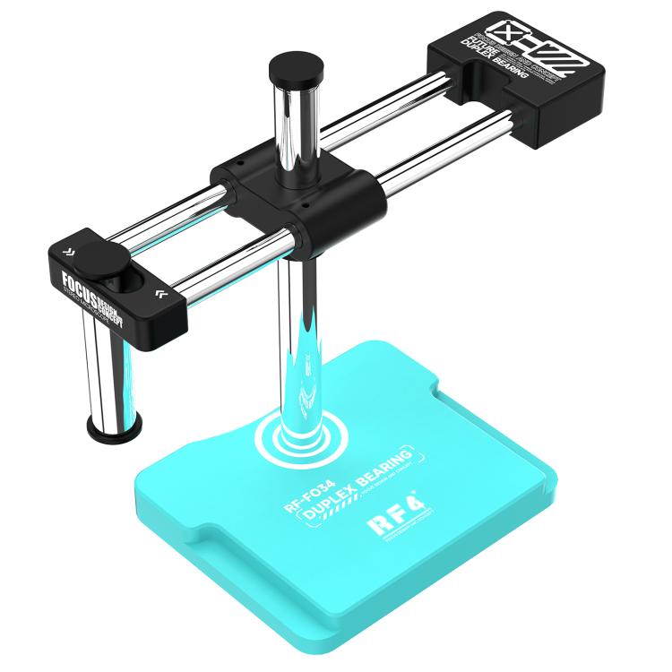 Support de microscope à bras oscillant à double axe réglable à 360 degrés RF4 RF-FO34 avec base pour la plupart des microscopes, RF4 RF-FO34