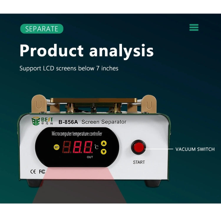 Pompe à vide électrique BST-B-856A AC 220V, séparateur d'écran LCD, prise ue