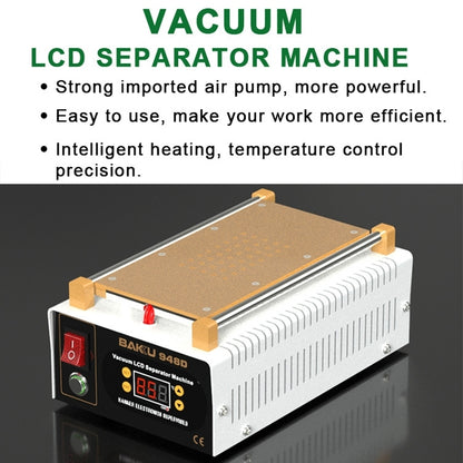 Machine de séparation de panneau tactile LCD antistatique sous vide BAKU BK-948D 500 W, prise américaine AC 110 V
