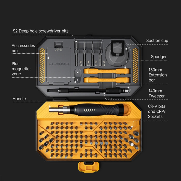 JAKEMY JM-8183 Jeu de tournevis manuels multi-usages 145 en 1