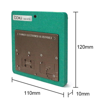 BAKU BA-676 110V-120V Colle IC PCB multifonctionnelle Supprimer la plate-forme de chauffage thermostatique pour iPhone X / XS / XS Max / 11/11 Pro / 11 Pro Max, prise CN