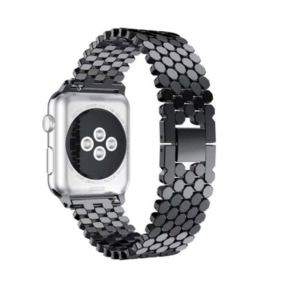 Pour Apple Watch Series 5 & 4 44mm / 3 & 2 & 1 42mm Bracelet de montre en acier inoxydable nid d'abeille, For Apple Watch Series 5 & 4 44mm
