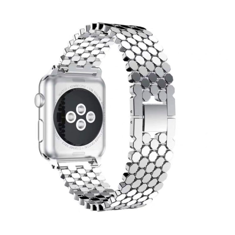 Pour Apple Watch Series 5 & 4 44mm / 3 & 2 & 1 42mm Bracelet de montre en acier inoxydable nid d'abeille, For Apple Watch Series 5 & 4 44mm
