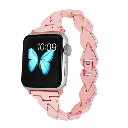 Apple Watch Series 5 & 4 40 mm / 3 & 2 & 1 38 mm Bracelet en acier inoxydable avec diamants, For Apple Watch Series 5 & 4 40mm