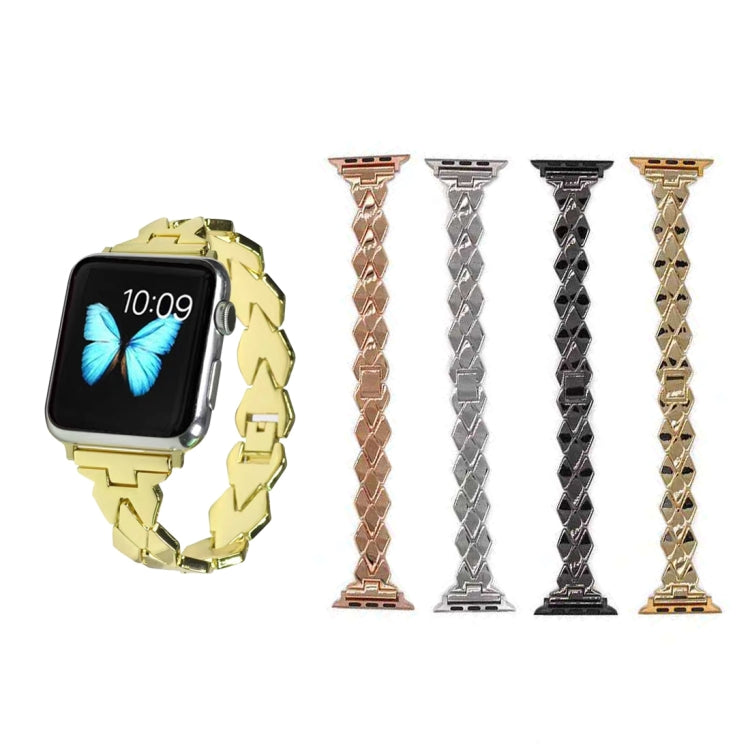 Apple Watch Series 5 & 4 40 mm / 3 & 2 & 1 38 mm Bracelet en acier inoxydable avec diamants, For Apple Watch Series 5 & 4 40mm