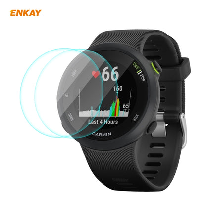 2 PCS ENKAY Hat-Prince 0.2mm 9H 2.15D Bord Incurvé Protecteur D'écran En Verre Trempé Film De Montre, For Garmin Forerunner 45 / 45S, For Garmin Forerunner 735 / 735XT, For Garmin Instinct Tactical, For Garmin Approach S62, For Garmin Swim 2