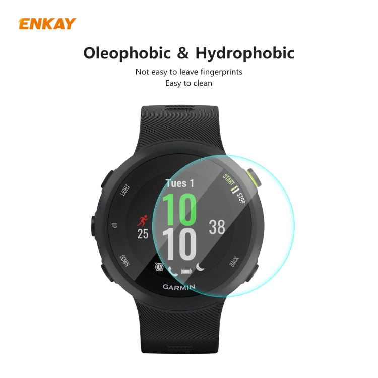 2 PCS ENKAY Hat-Prince 0.2mm 9H 2.15D Bord Incurvé Protecteur D'écran En Verre Trempé Film De Montre, For Garmin Forerunner 45 / 45S, For Garmin Forerunner 735 / 735XT, For Garmin Instinct Tactical, For Garmin Approach S62, For Garmin Swim 2