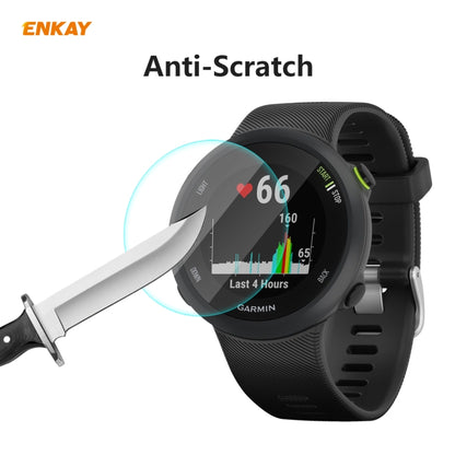 2 PCS ENKAY Hat-Prince 0.2mm 9H 2.15D Bord Incurvé Protecteur D'écran En Verre Trempé Film De Montre, For Garmin Forerunner 45 / 45S, For Garmin Forerunner 735 / 735XT, For Garmin Instinct Tactical, For Garmin Approach S62, For Garmin Swim 2