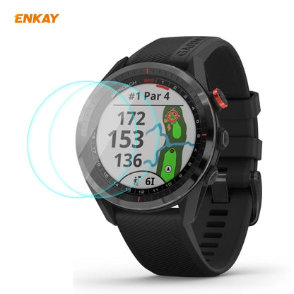 2 PCS ENKAY Hat-Prince 0.2mm 9H 2.15D Bord Incurvé Protecteur D'écran En Verre Trempé Film De Montre, For Garmin Forerunner 45 / 45S, For Garmin Forerunner 735 / 735XT, For Garmin Instinct Tactical, For Garmin Approach S62, For Garmin Swim 2