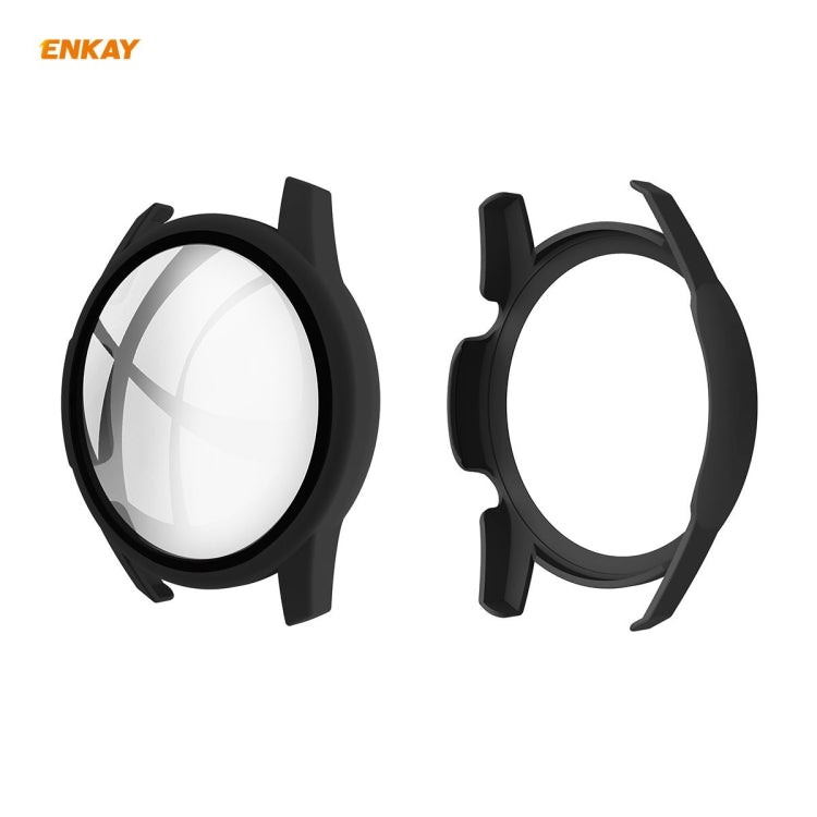 Pour Huawei Watch GT 2 46mm ENKAY Chapeau-Prince ENK-AC8202 Couverture Complète PC Étui Givré + 9H Protecteur En Verre Trempé