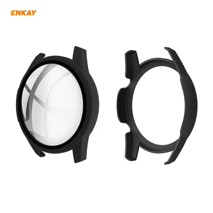 Pour Huawei Watch GT 2 46mm ENKAY Chapeau-Prince ENK-AC8202 Couverture Complète PC Étui Givré + 9H Protecteur En Verre Trempé