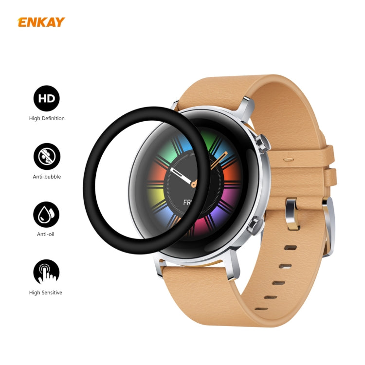 2 PCS ENKAY Hat-Prince 3D Plein Écran Soft PC Edge + PMMA HD Film Protecteur D'écran, For Huawei Watch GT 2 42mm, For Samsung Galaxy Active 2 40mm, For Samsung Galaxy Active 2 44mm, For Xiaomi Mi Band 4, For Fitbit Versa 2