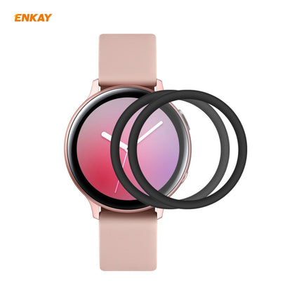 2 PCS ENKAY Hat-Prince 3D Plein Écran Soft PC Edge + PMMA HD Film Protecteur D'écran, For Huawei Watch GT 2 42mm, For Samsung Galaxy Active 2 40mm, For Samsung Galaxy Active 2 44mm, For Xiaomi Mi Band 4, For Fitbit Versa 2