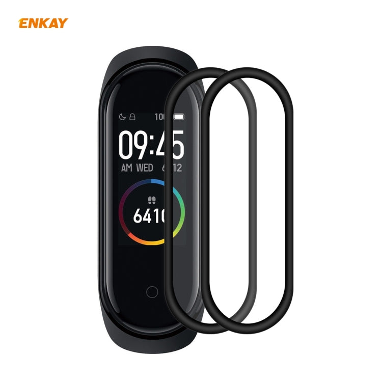 2 PCS ENKAY Hat-Prince 3D Plein Écran Soft PC Edge + PMMA HD Film Protecteur D'écran, For Huawei Watch GT 2 42mm, For Samsung Galaxy Active 2 40mm, For Samsung Galaxy Active 2 44mm, For Xiaomi Mi Band 4, For Fitbit Versa 2