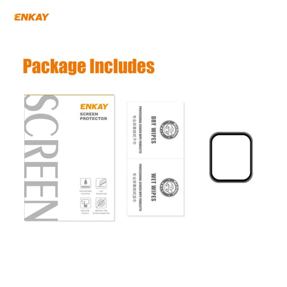 ENKAY chapeau-prince 0.2mm 9H dureté de Surface 3D anti-déflagrant bord en alliage d'aluminium Film d'écran en verre trempé plein écran, For Apple Watch 6/5/4/SE 40mm, For Apple Watch 6/5/4/SE 44mm