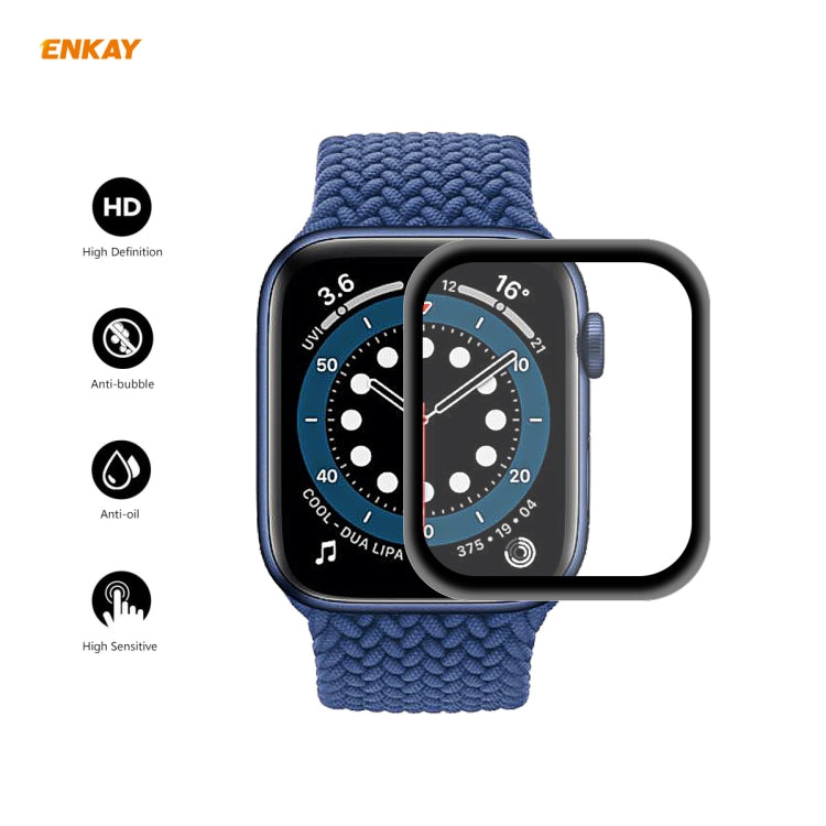 2 pièces pour Apple Watch Series 6/5/4/SE 44mm ENKAY Hat-Prince 3D plein écran PET courbé à chaud Film de protection d'écran HD, For Apple Watch Series 6/5/4/SE 44mm
