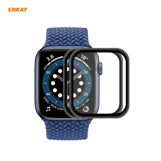 2 pièces pour Apple Watch Series 6/5/4/SE 40mm ENKAY Hat-Prince 3D plein écran PET courbé à chaud Film de protection d'écran HD, For Apple Watch Series 6/5/4/SE 40mm