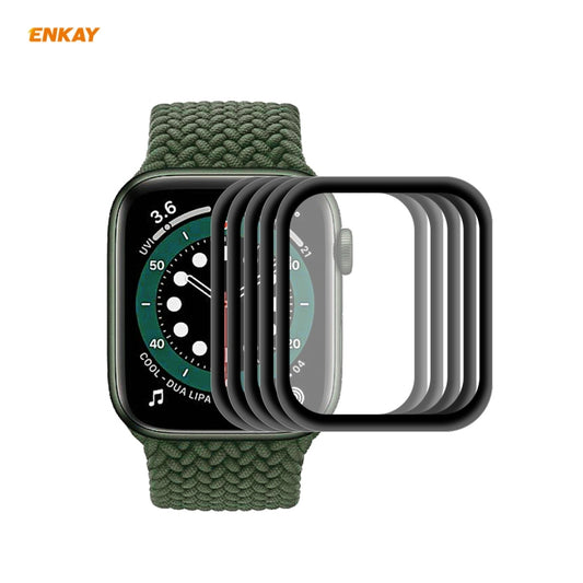 5 pièces pour Apple Watch Series 6/5/4/SE 44mm ENKAY Hat-Prince 3D plein écran PET courbé à chaud Film de protection d'écran HD, For Apple Watch Series 6/5/4/SE 44mm