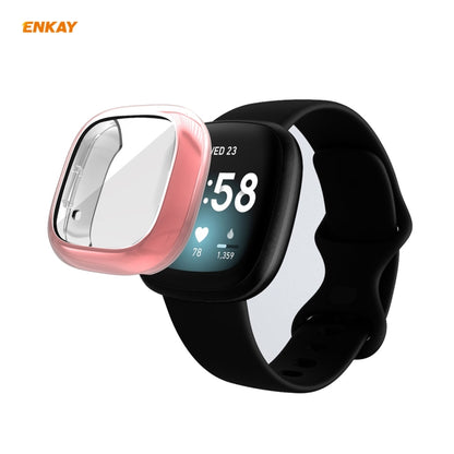 Pour Fitbit Versa 3 / Fitbit Sense ENKAY Hat-Prince ENK-AC8208 Couverture complète Electroplate TPU Soft Case