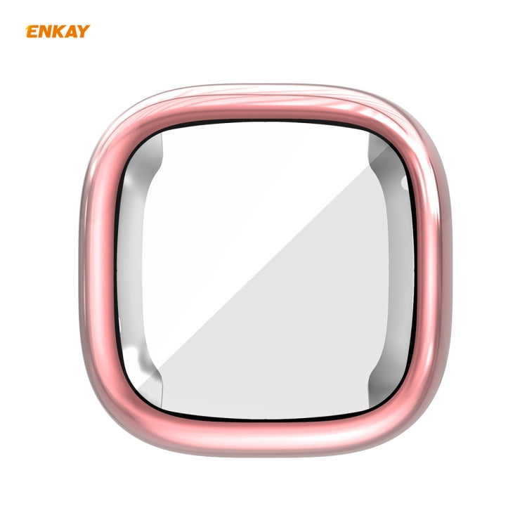 Pour Fitbit Versa 3 / Fitbit Sense ENKAY Hat-Prince ENK-AC8208 Couverture complète Electroplate TPU Soft Case