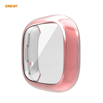 Pour Fitbit Versa 3 / Fitbit Sense ENKAY Hat-Prince ENK-AC8208 Couverture complète Electroplate TPU Soft Case