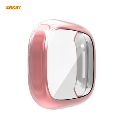 Pour Fitbit Versa 3 / Fitbit Sense ENKAY Hat-Prince ENK-AC8208 Couverture complète Electroplate TPU Soft Case