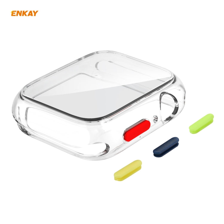 ENKAY Hat-prince Coque en TPU à Couverture Complète + Protecteur en Verre Trempé pour Apple Watch Series 6 / 5 / 4 / SE 44mm, For Apple Watch Series 6 / 5 / 4 / SE 44mm