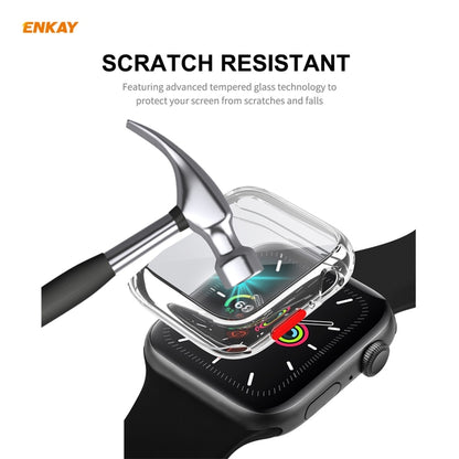 ENKAY Hat-prince Coque en TPU à Couverture Complète + Protecteur en Verre Trempé pour Apple Watch Series 6 / 5 / 4 / SE 44mm, For Apple Watch Series 6 / 5 / 4 / SE 44mm