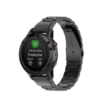 Pour Garmin Fenix5/Forerunner935/Garmin Approach S60 acier inoxydable trois souches de sangle de remplacement rapide en métal, black, silver, gold, rose gold