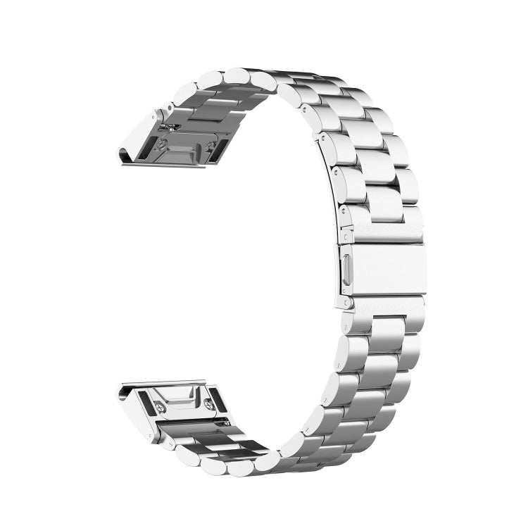 Pour Garmin Fenix5/Forerunner935/Garmin Approach S60 acier inoxydable trois souches de sangle de remplacement rapide en métal, black, silver, gold, rose gold