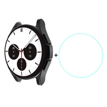 ENKAY Pour Samsung Galaxy Watch4 Classic 42mm ENKAY Chapeau-Prince Couverture Complète Galvanoplastie Étui Souple TPU HD Couverture Transparente + Protecteur en Verre Trempé, For Samsung Galaxy Watch4 Classic 42mm